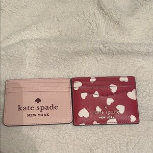 Kate Spade Pink and Red Heart Cardholders